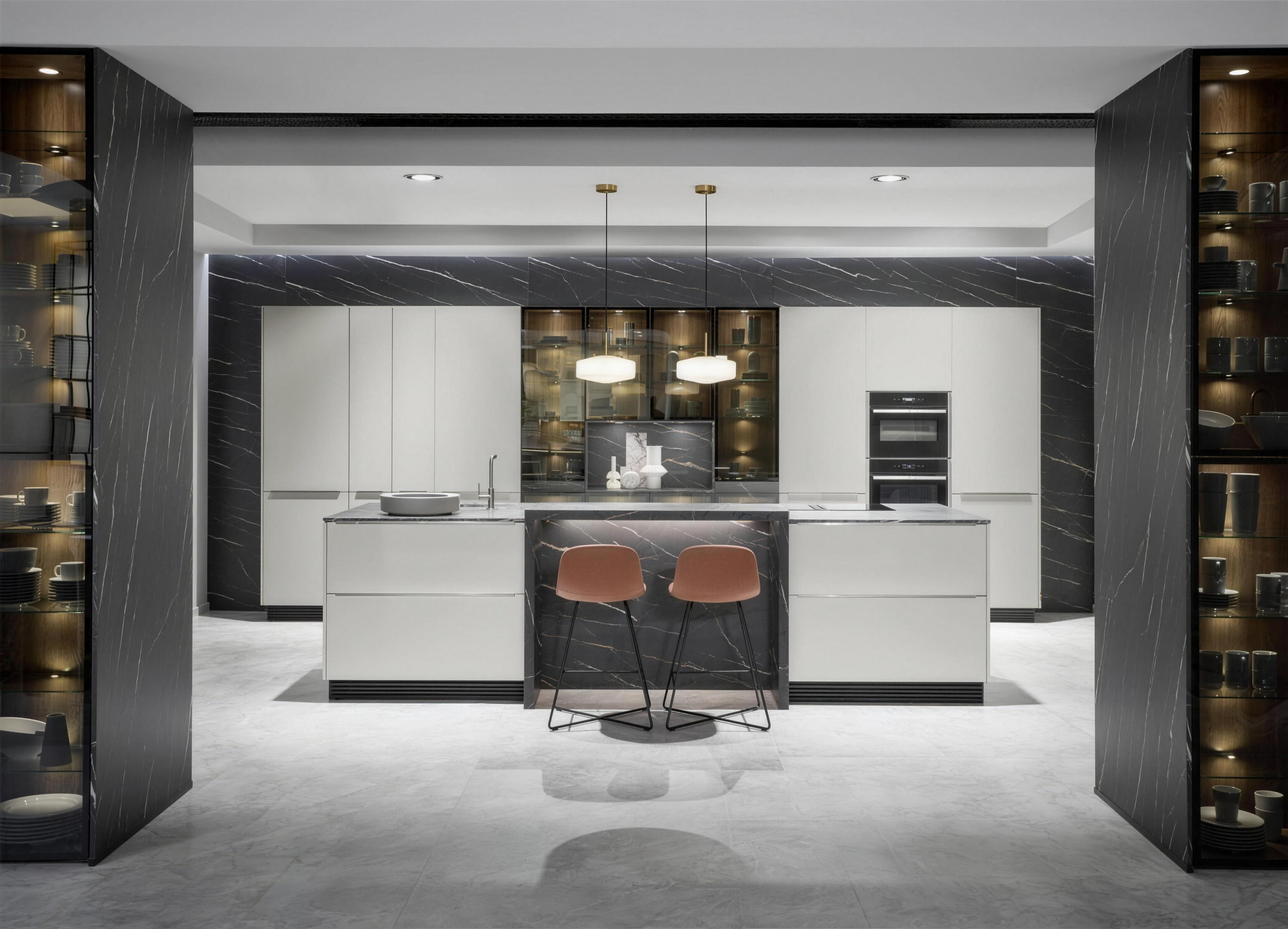Dark compact Nobilia kitchen