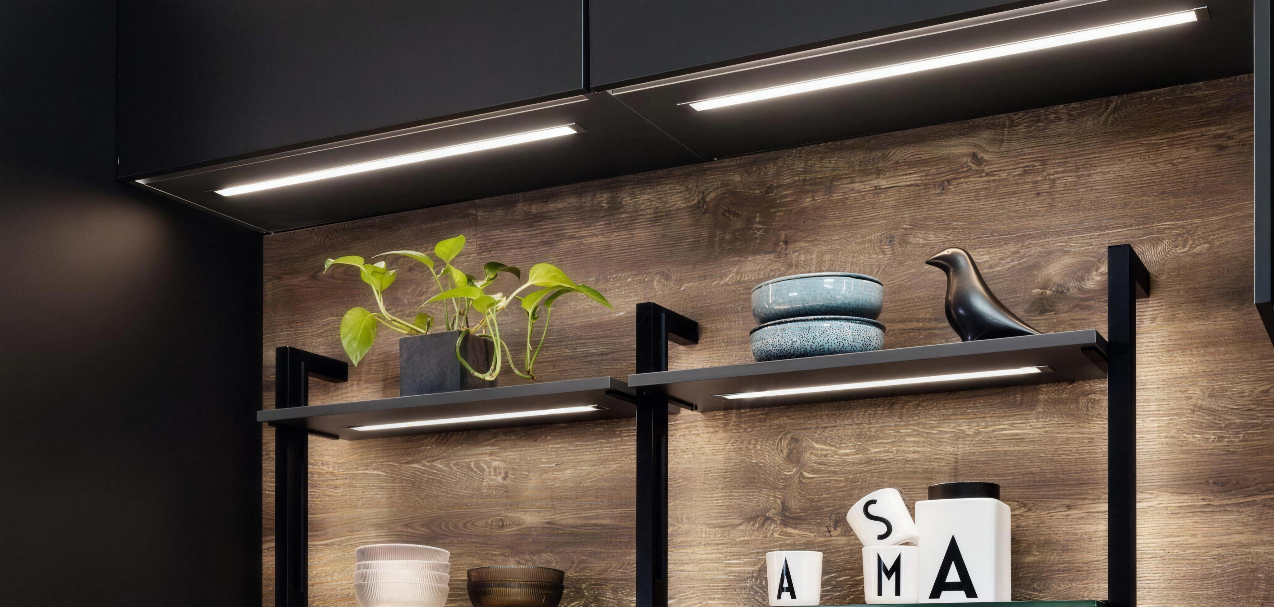 Integrated cabinet lighting detail